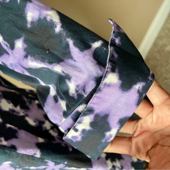 LAFAYETTE 148 NY | Purple Tie Dye Button Down Top Sz 4 - Picture 6 of 10